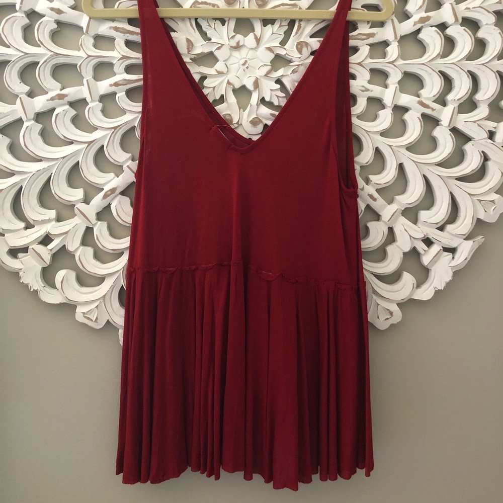 Red Flowy Tank